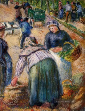 Camille Pissarro Werke - Kartoffelmarkt boulevard des fosses pontoise 1882 Camille Pissarro